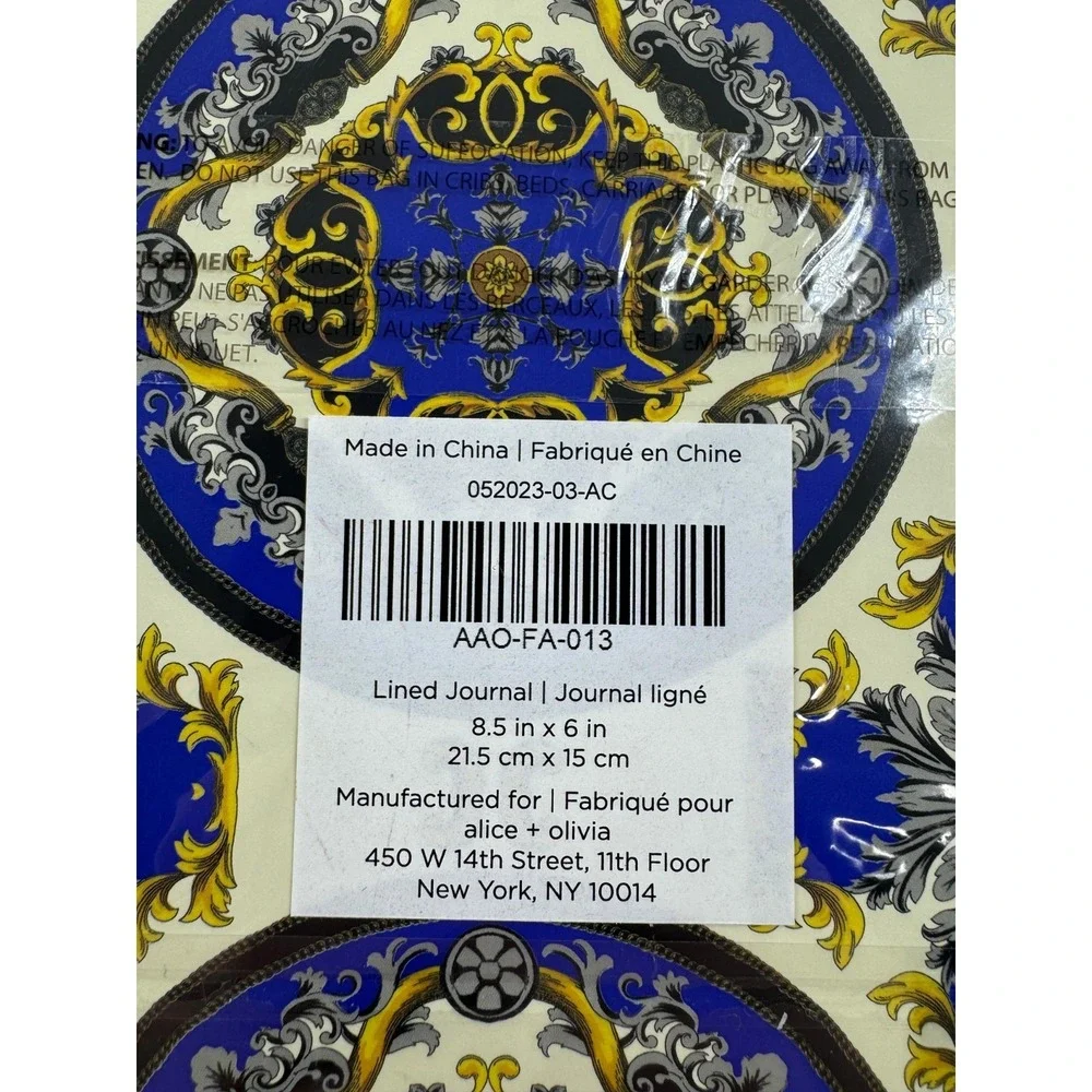 New Alice + Olivia Regal Romance Sapphire Fabfitfun Journal Notebook Hardcover‎